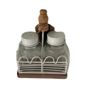 Salt and Pepper Shaker with Stand For Easy Access